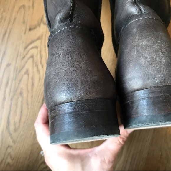 Frye leather pull on riding boots - Picture 10 of 16